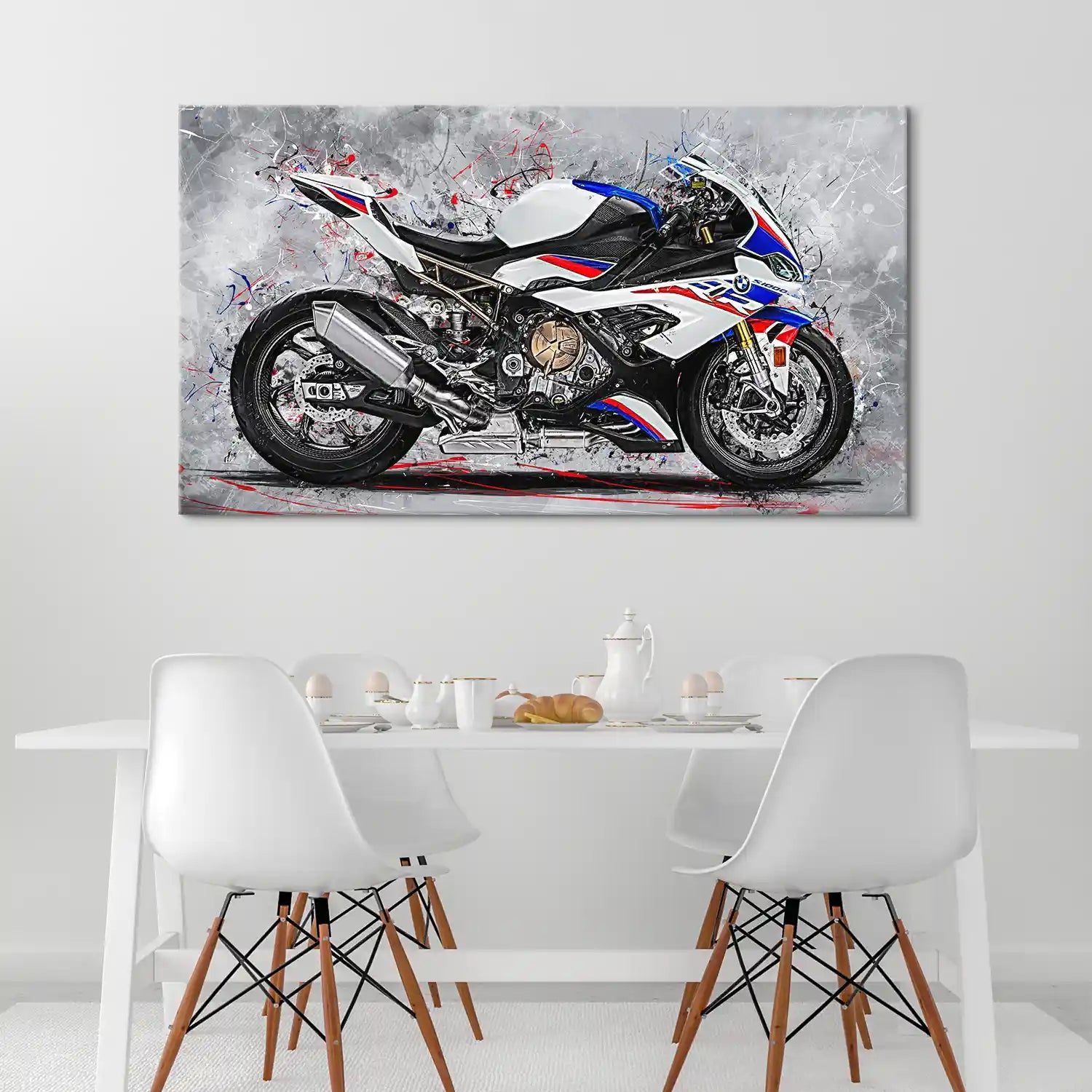 BMW S1000RR Abstrakt Style Leinwand Bild INGALERIE