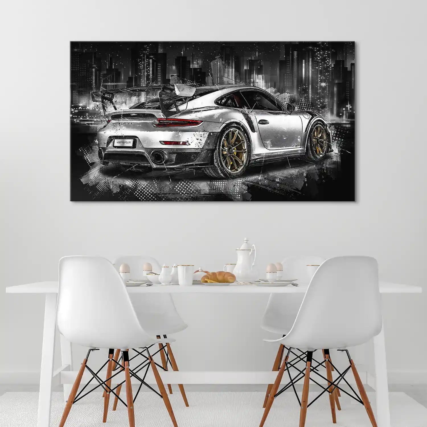 Porsche GT2 RS Abstrakt Leinwand Bild INGALERIE