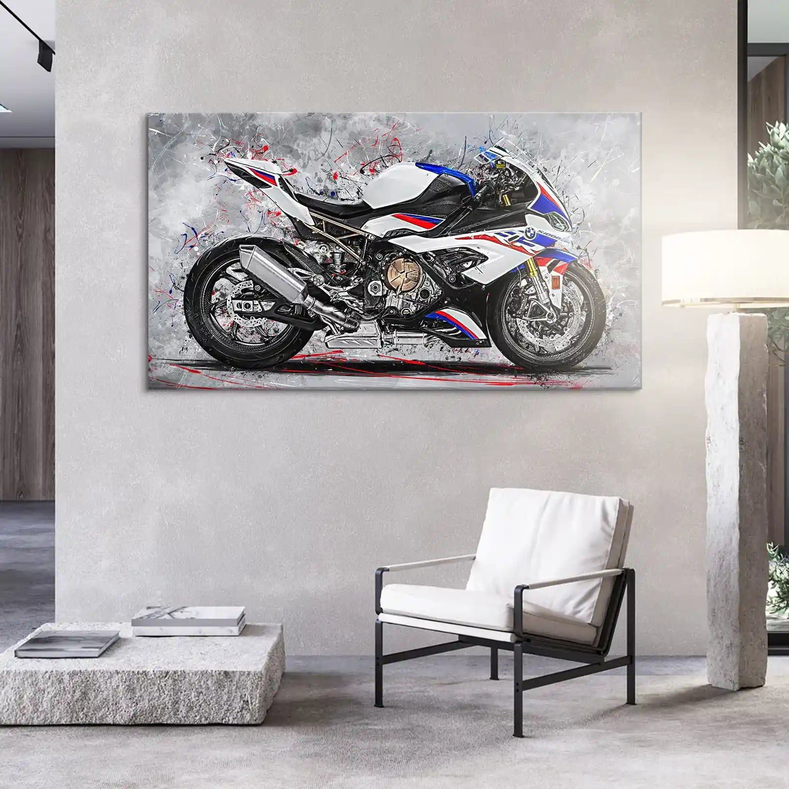 BMW S1000RR Abstrakt Style Leinwand Bild INGALERIE