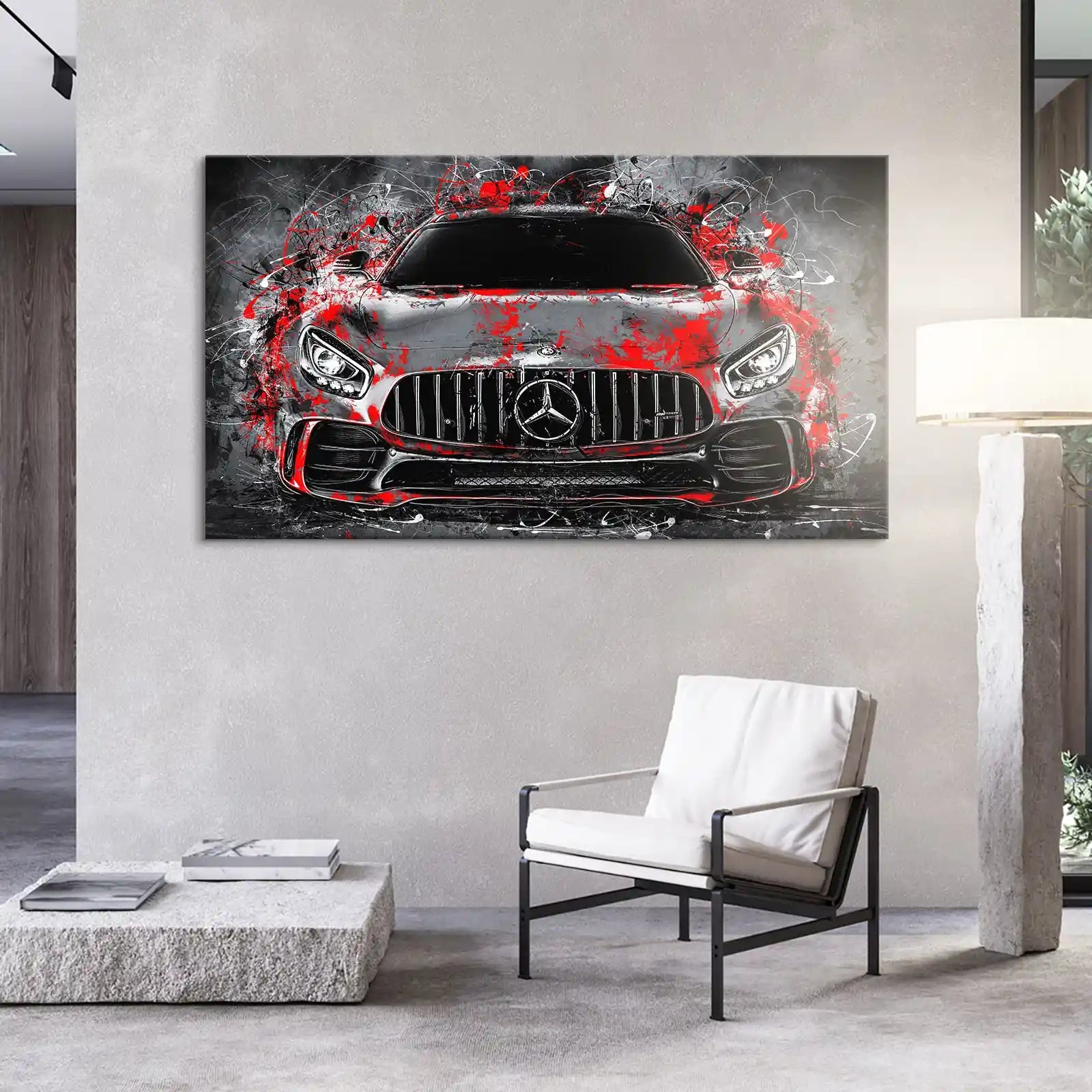 Mercedes AMG GT Abstrakt Style Leinwand Bild INGALERIE