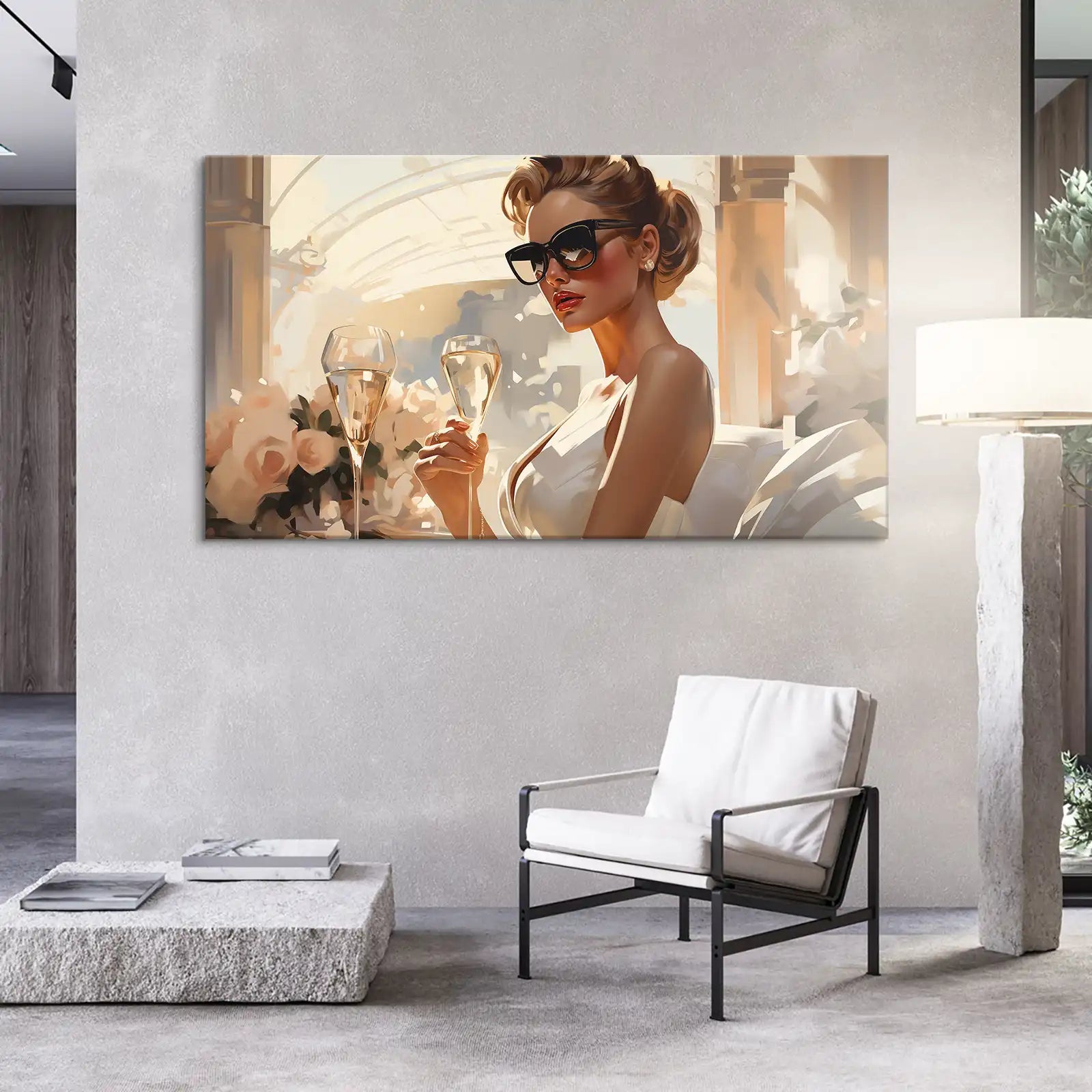 Lifestyle Champagner Style Leinwand Bild INGALERiE