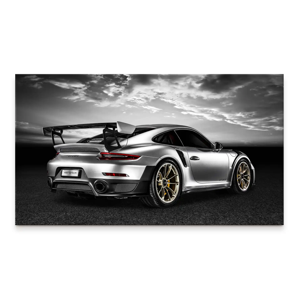 Porsche GT2 RS Sunset City Style Leinwand Bild INGALERIE