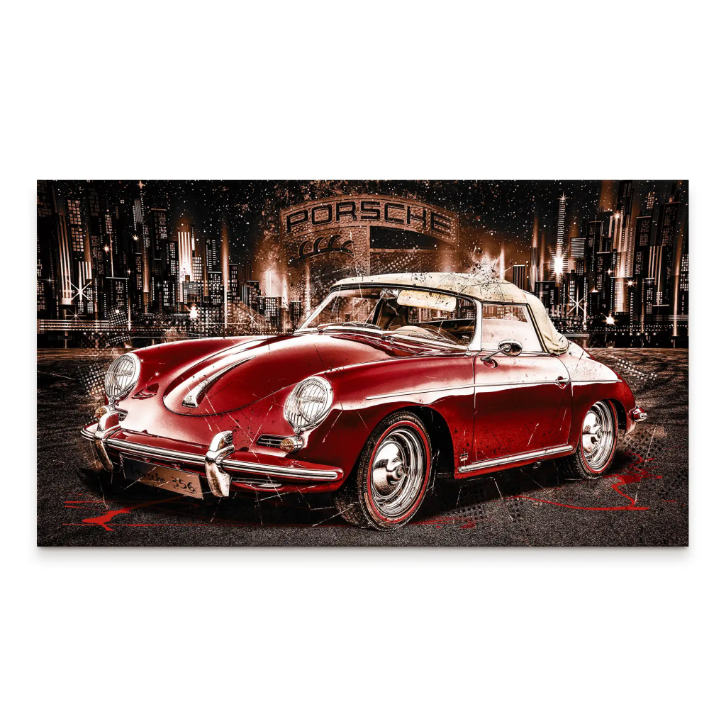 Porsche 356 Retro Leinwand Bild INGALERIE