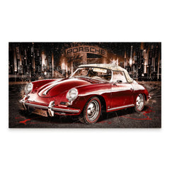 Porsche 356 Retro Leinwand Bild
