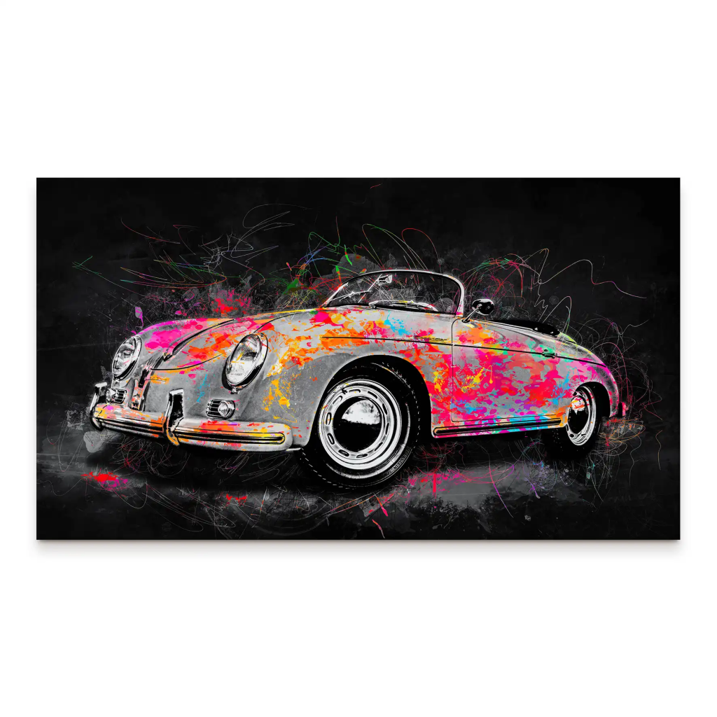 Porsche Speedster Pop Art Style Leinwand Bild INGALERIE