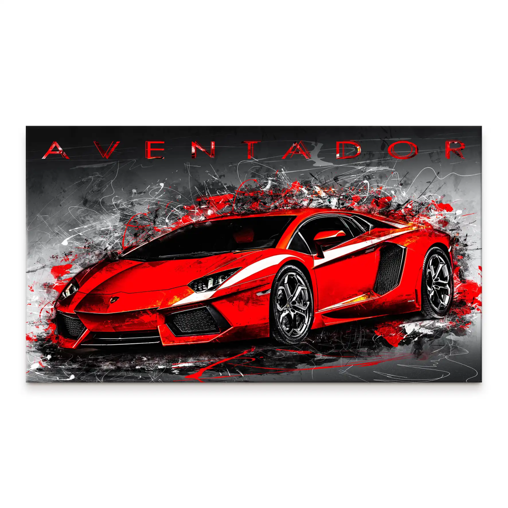 Lambo Aventador Abstrakt Leinwand Bild INGALERIE