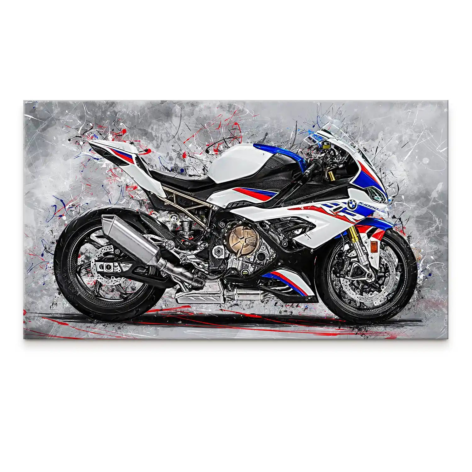 BMW S1000RR Abstrakt Style Leinwand Bild INGALERIE