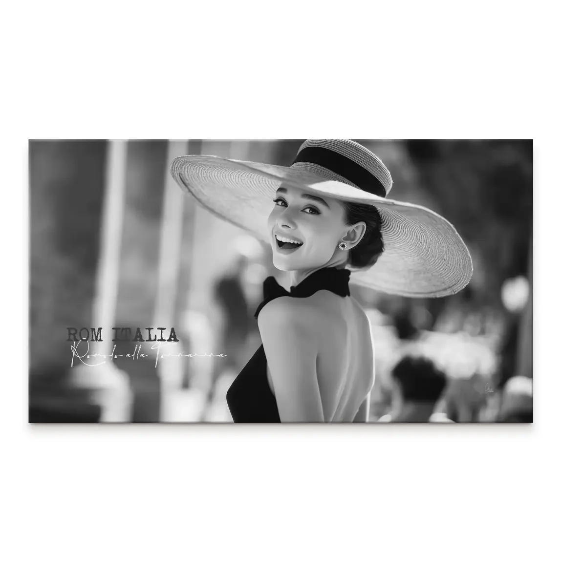 Audrey Hepburn Italia Leinwand Bild