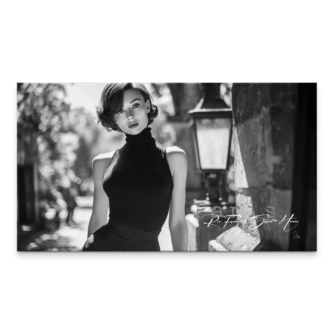 Audrey Hepburn Paris Elegance Leinwand Bild