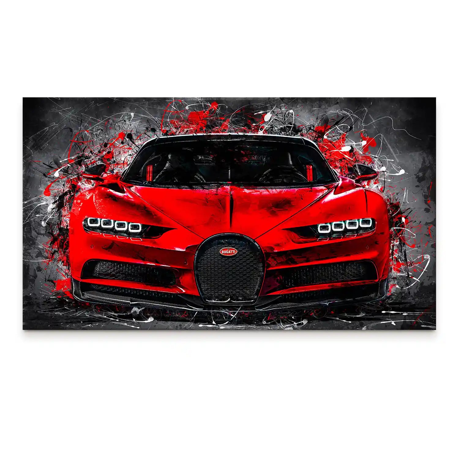 Bugatti Abstrakt Red Style Leinwand Bild INGALERIE