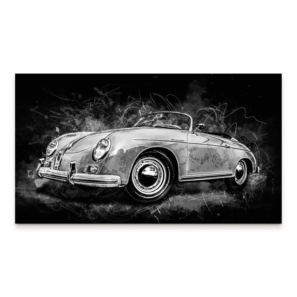 Porsche Speedster Black Style Leinwand Bild INGALERIE