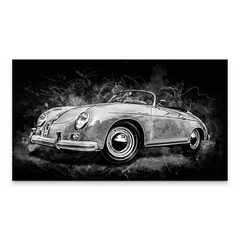 Porsche Speedster Black Style Leinwand Bild