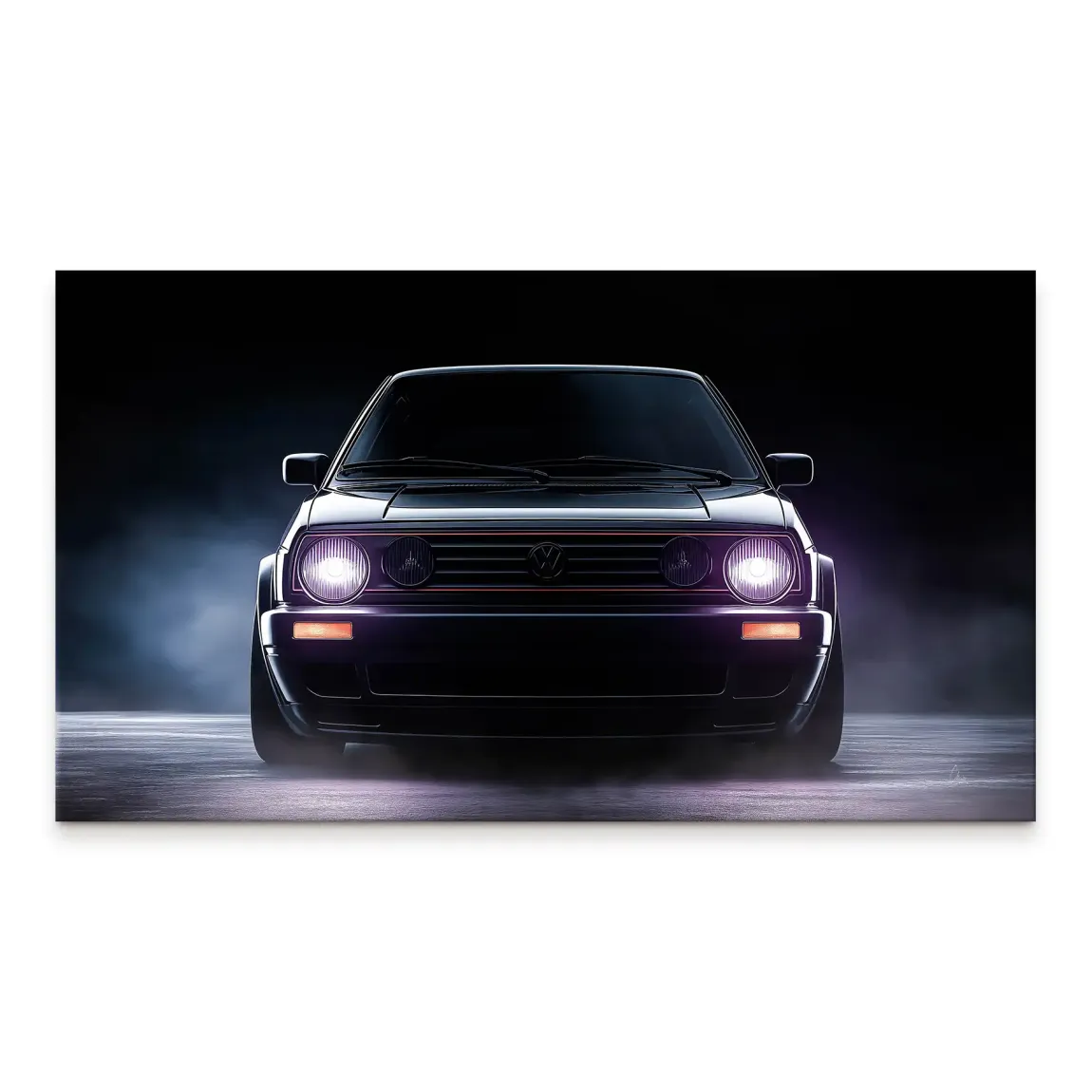 VW Golf Old School Leinwand Bild