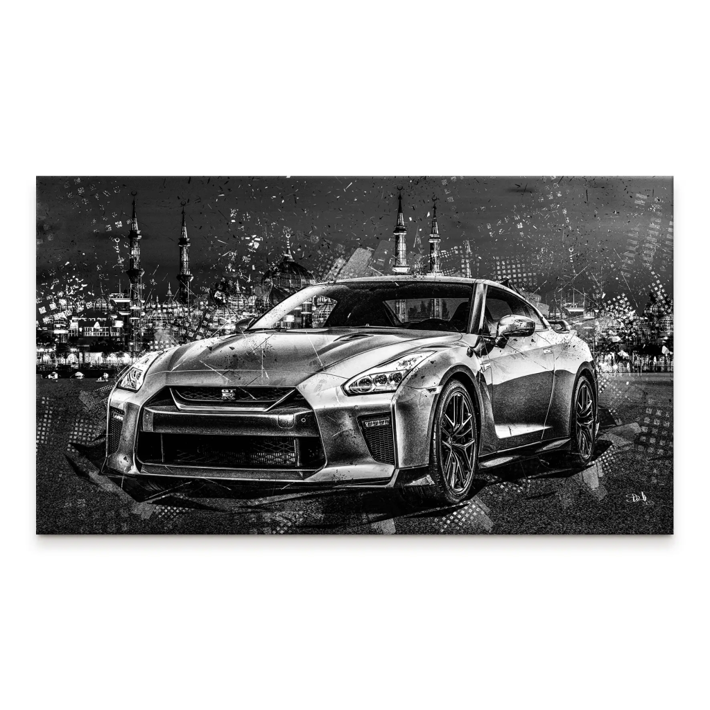 Nissan GT-R Abstrakt Style Leinwand Bild INGALERIE