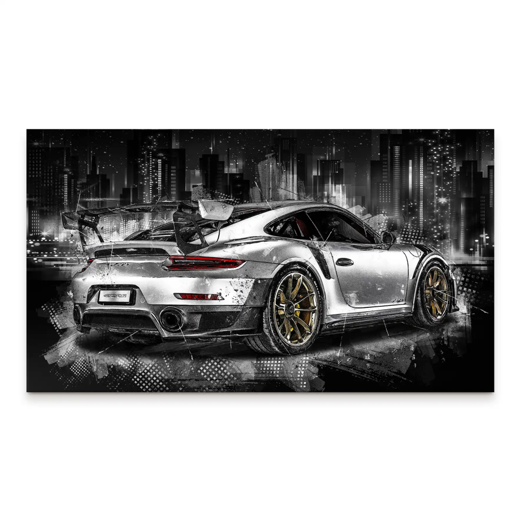 Porsche GT2 RS Abstrakt Leinwand Bild INGALERIE