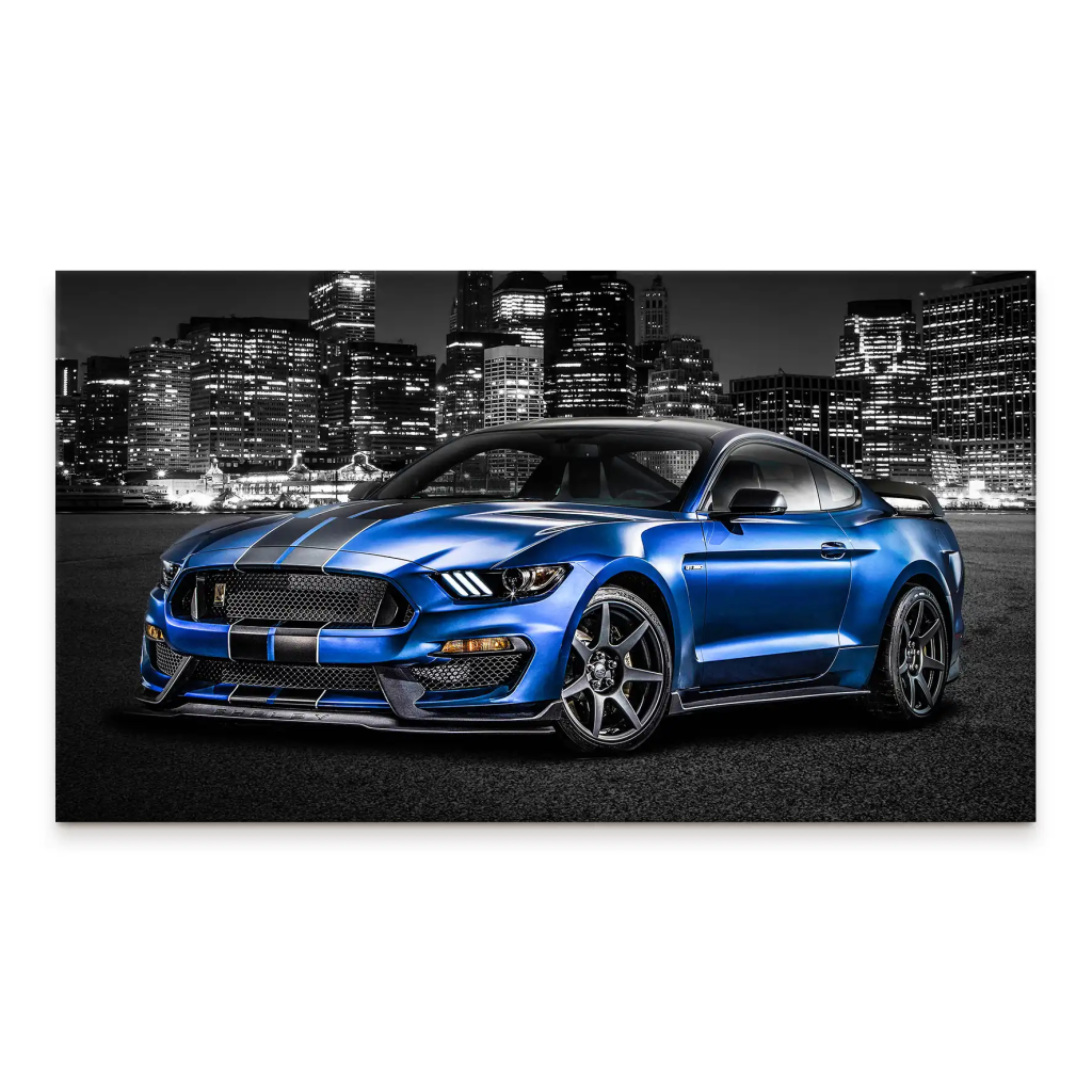 Ford Mustang Blue City Leinwand Bild INGALERIE