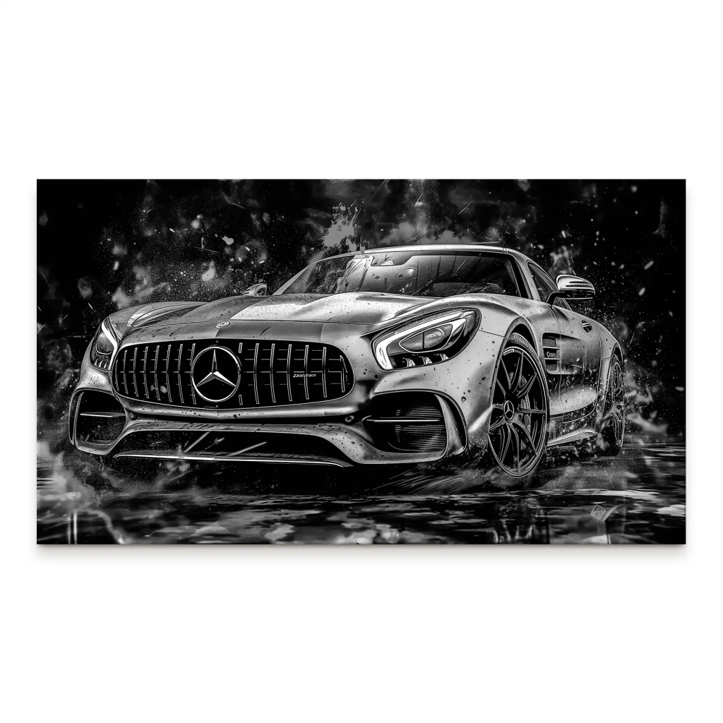 Mercedes AMG GT Dark Style Leinwand Bild INGALERIE