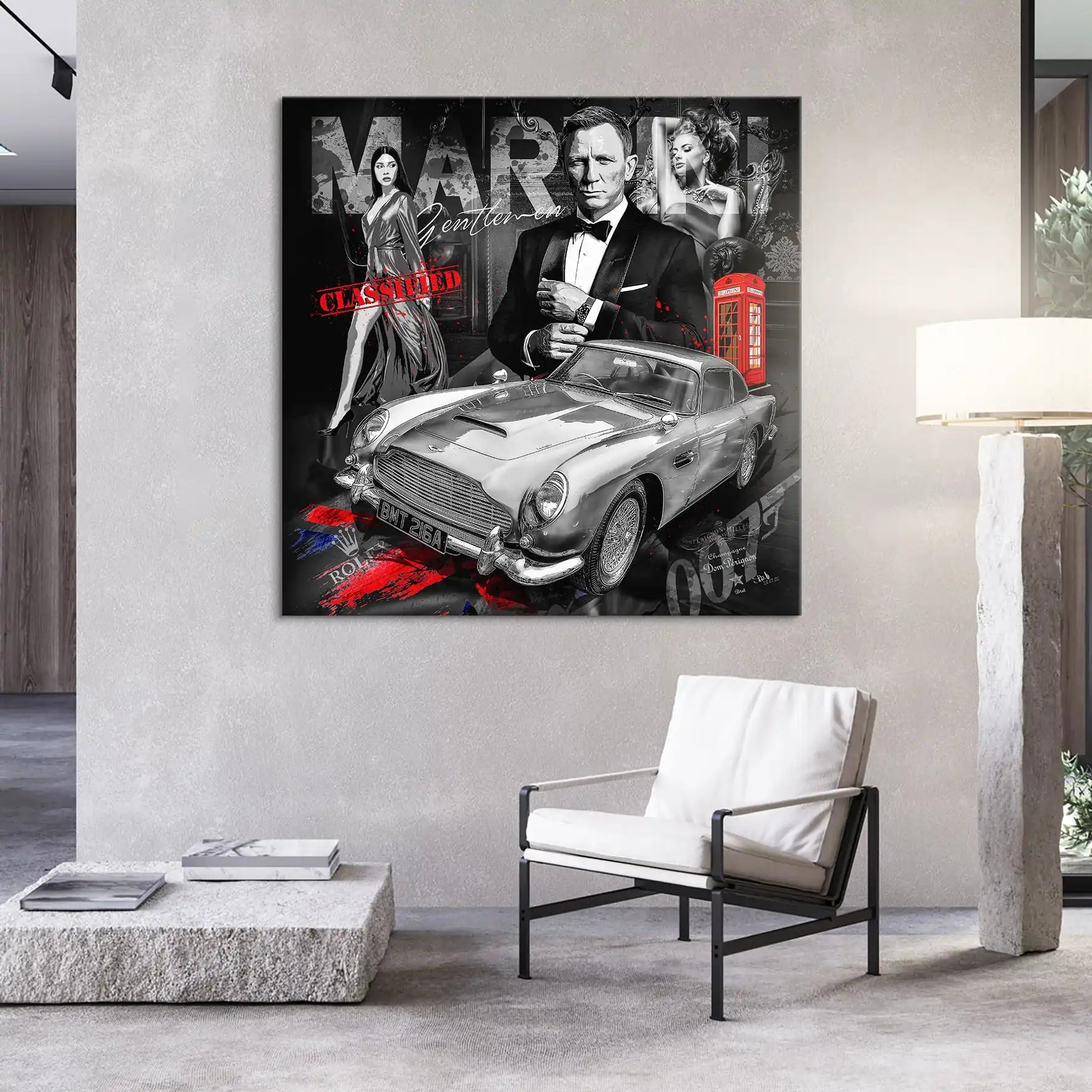 James Bond Black Style Leinwand Bild INGALERIE