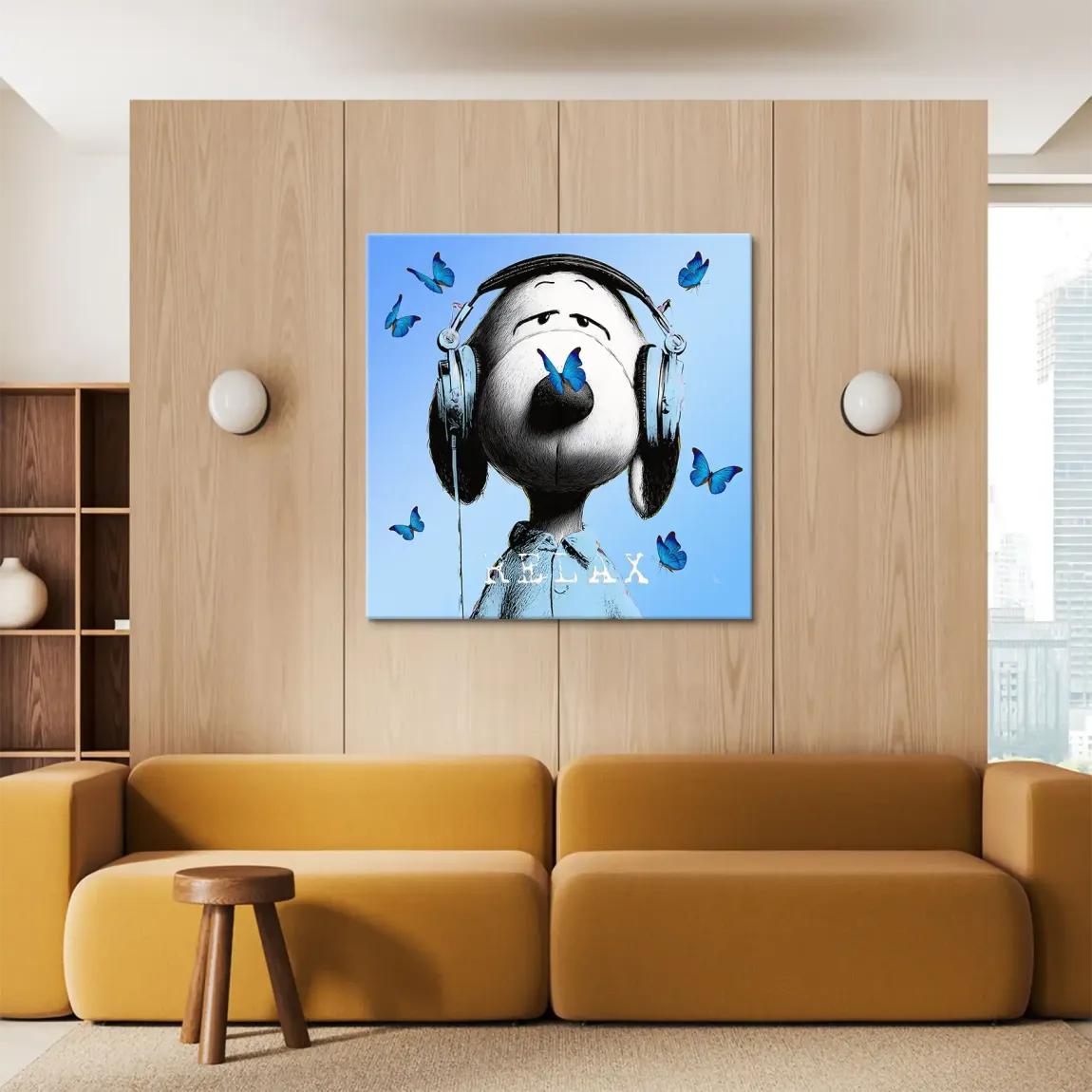 Snoopy Relax Leinwand Bild