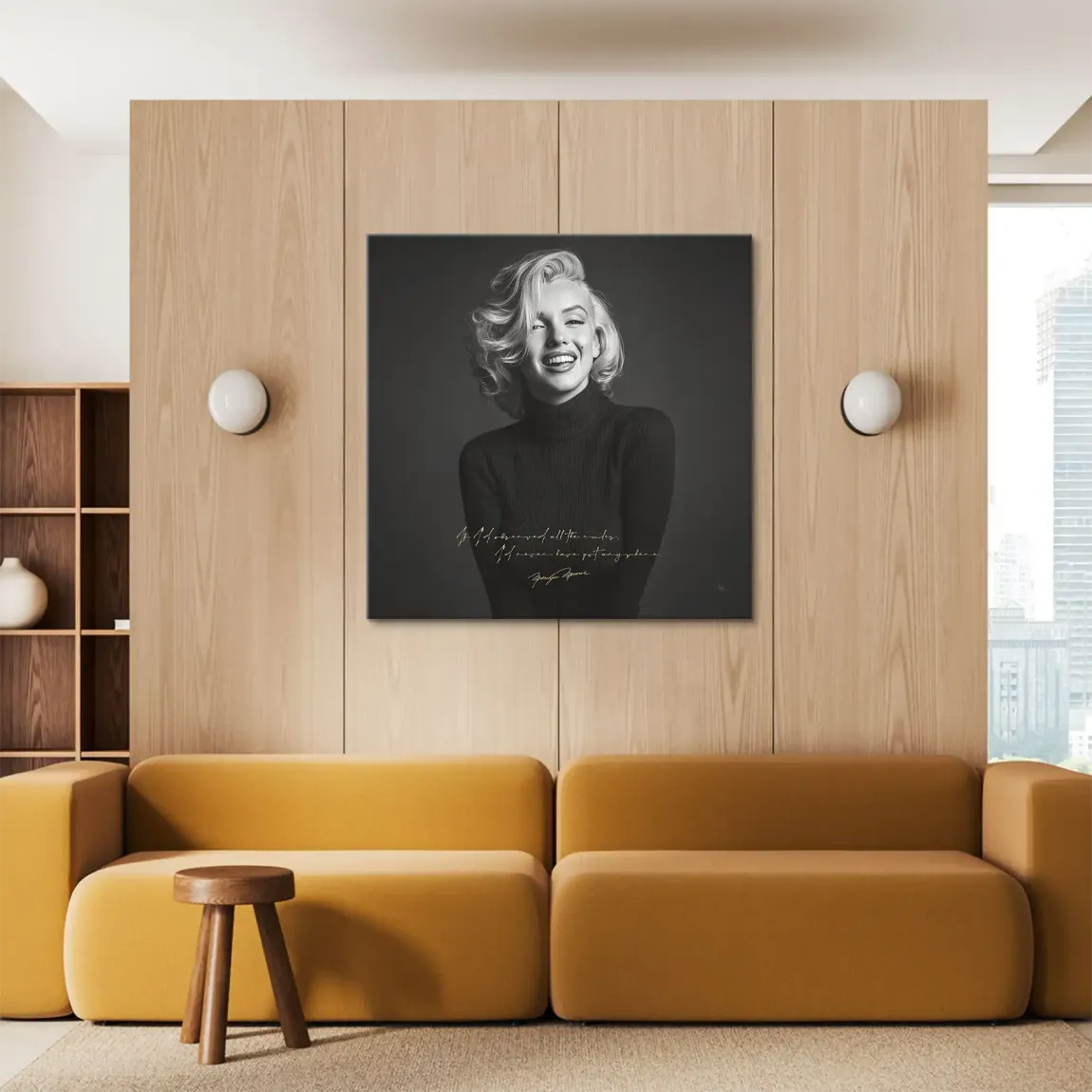 Marilyn Monroe Lächeln Leinwand Bild