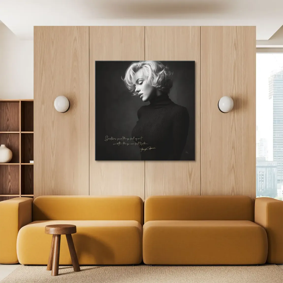 Marilyn Monroe Zitat Leinwand Bild