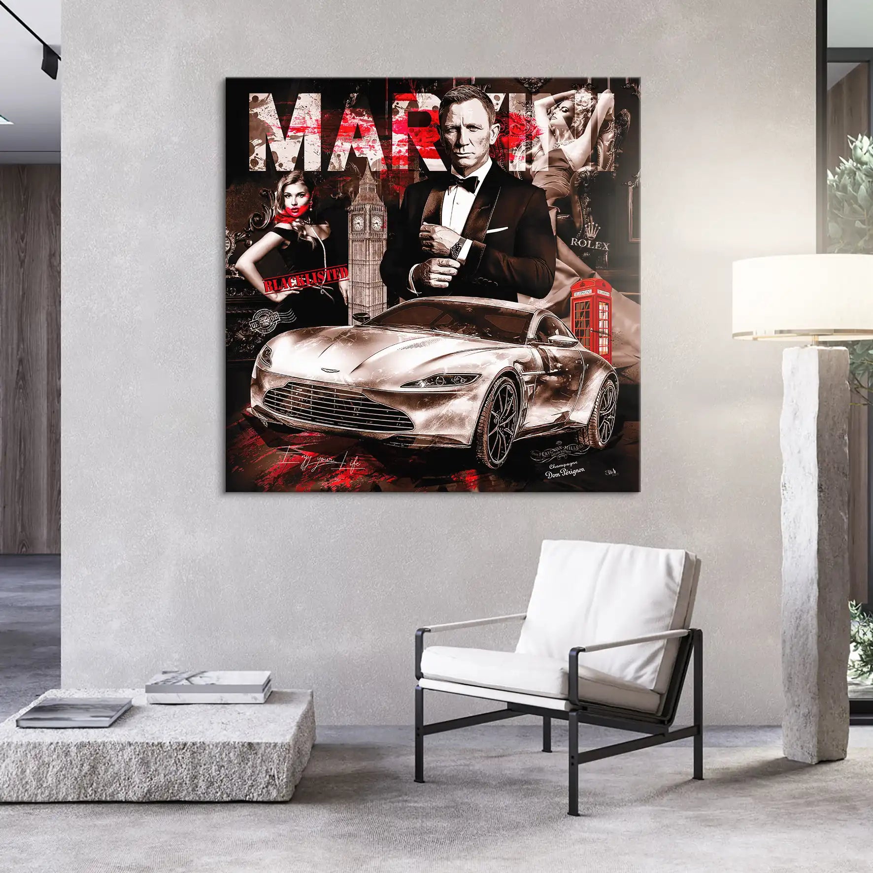 James Bond Modern Style Leinwand Bild INGALERIE