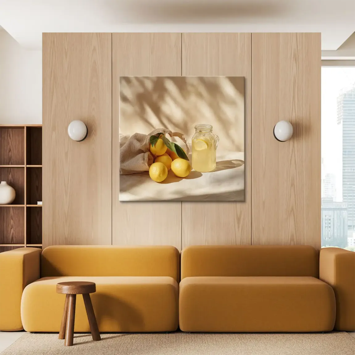 Zitronen Stillleben Leinwand Bild