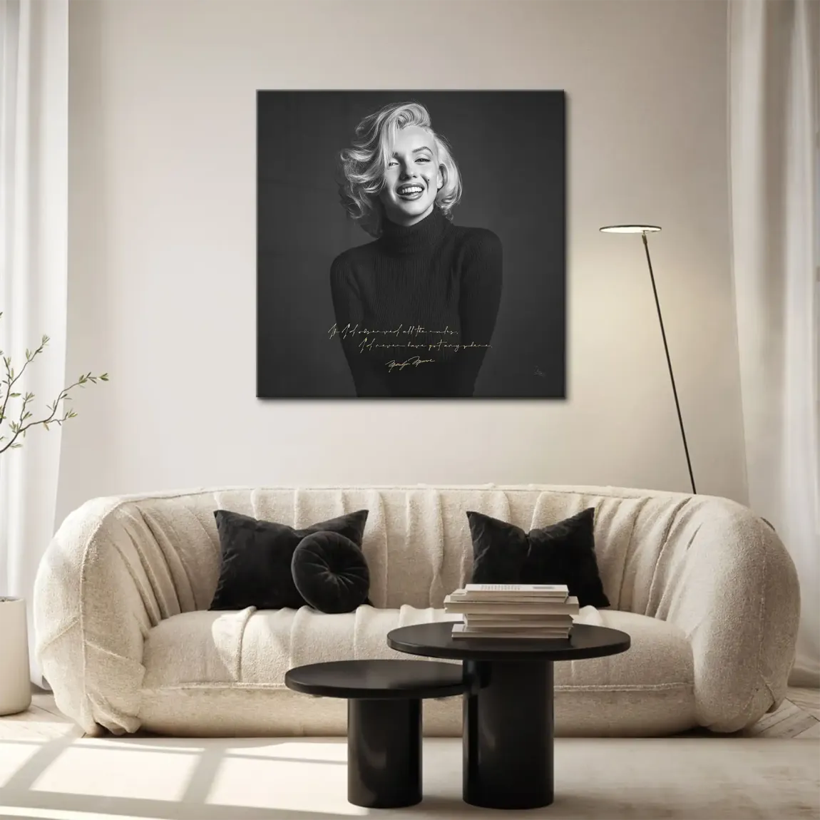Marilyn Monroe Lächeln Leinwand Bild