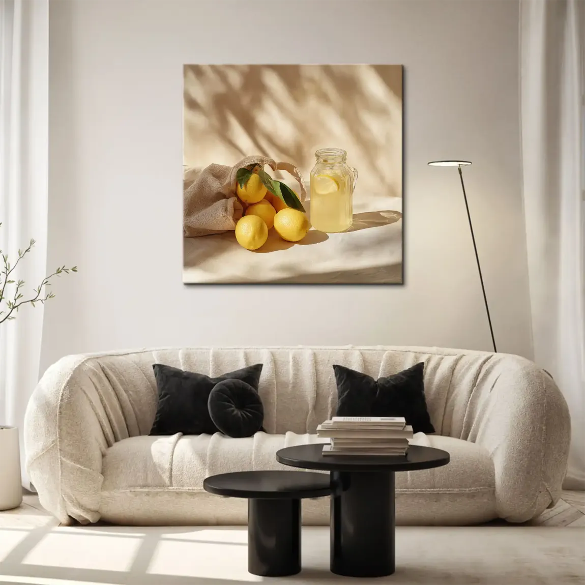 Zitronen Stillleben Leinwand Bild
