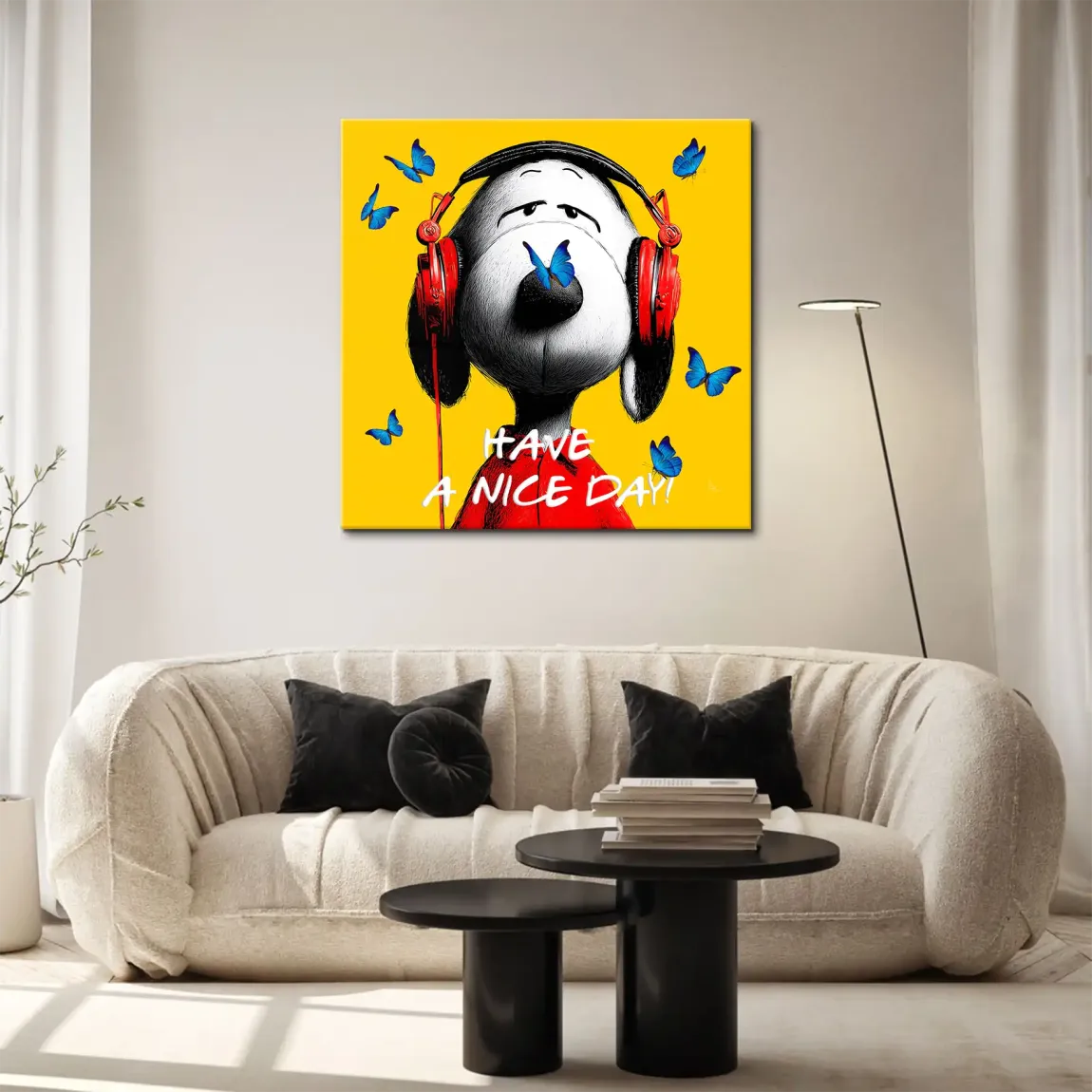 Snoopy Nice Day Leinwand Bild