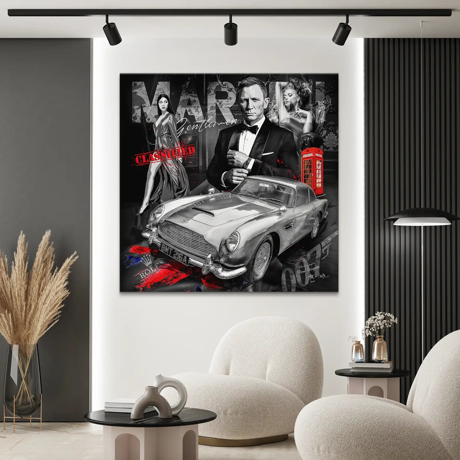 James Bond Black Style Leinwand Bild INGALERIE