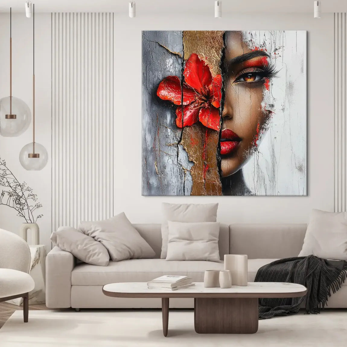 Red Blossom Beauty Leinwand Bild INGALERIE