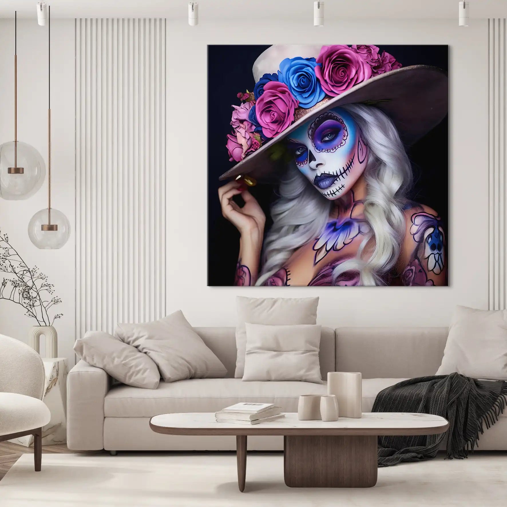 La Catrina Color Style Leinwand Bild INGALERIE