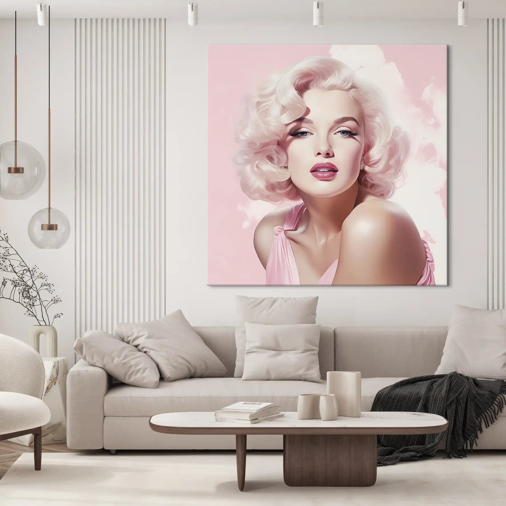 Pink Marilyn Leinwand Bild INGALERIE