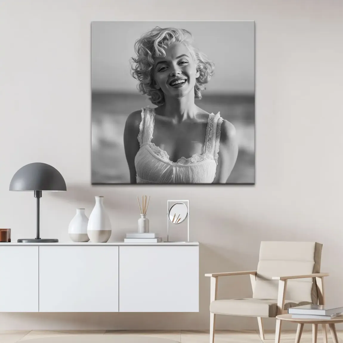 Marilyn Monroe Summer Beach Leinwand Bild