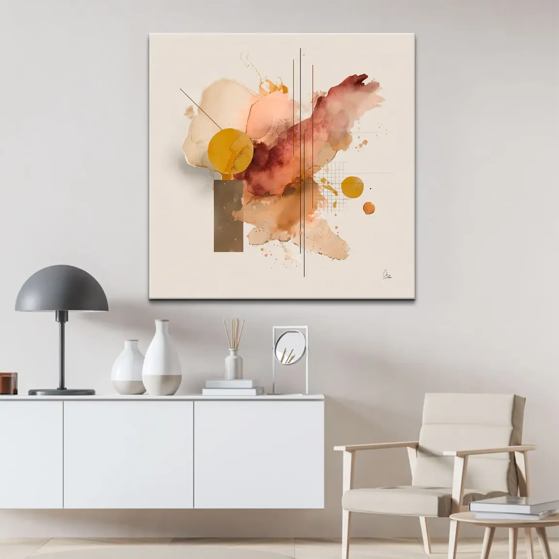 Amber Flow Leinwand Bild