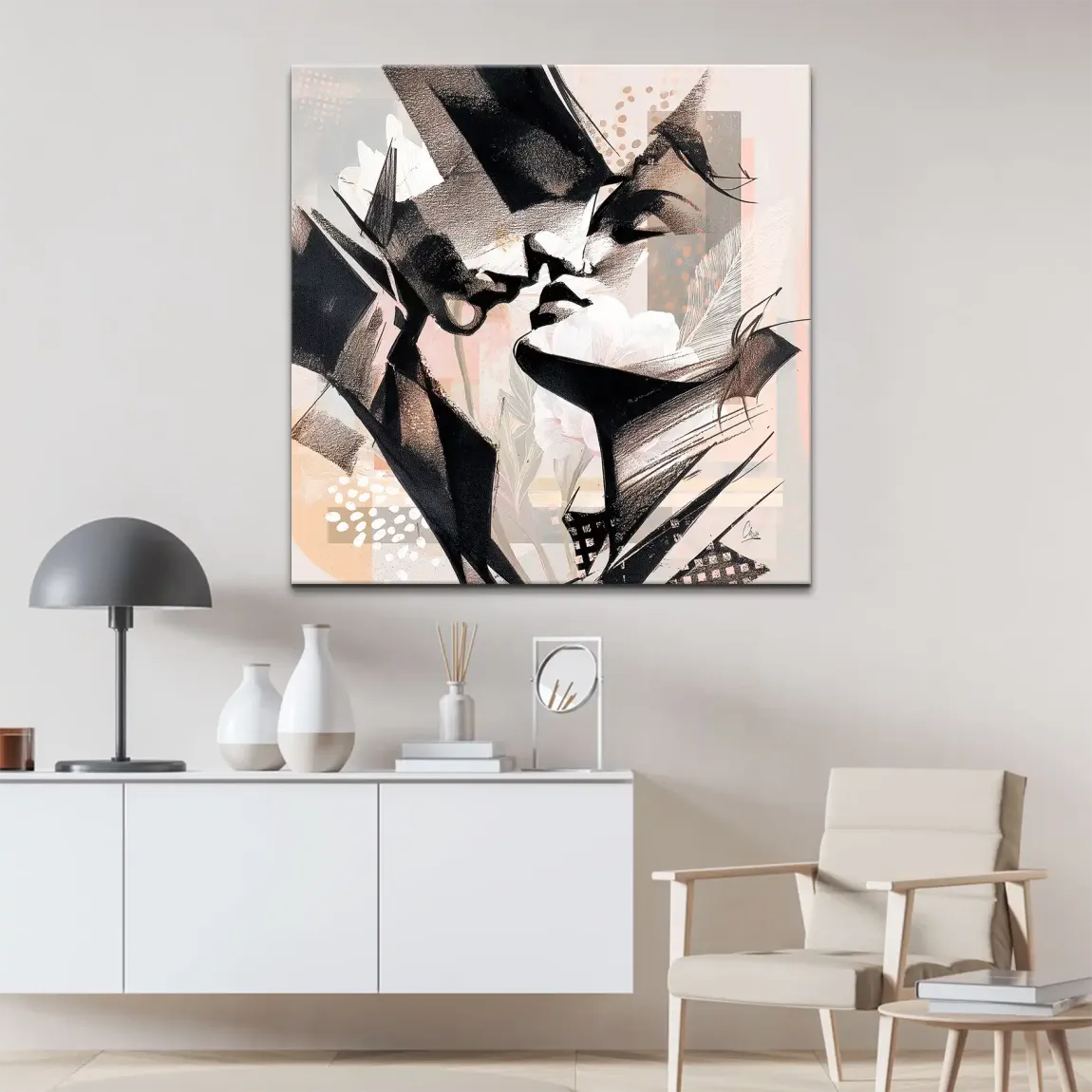 Soft Kiss Abstrakt Leinwand Bild