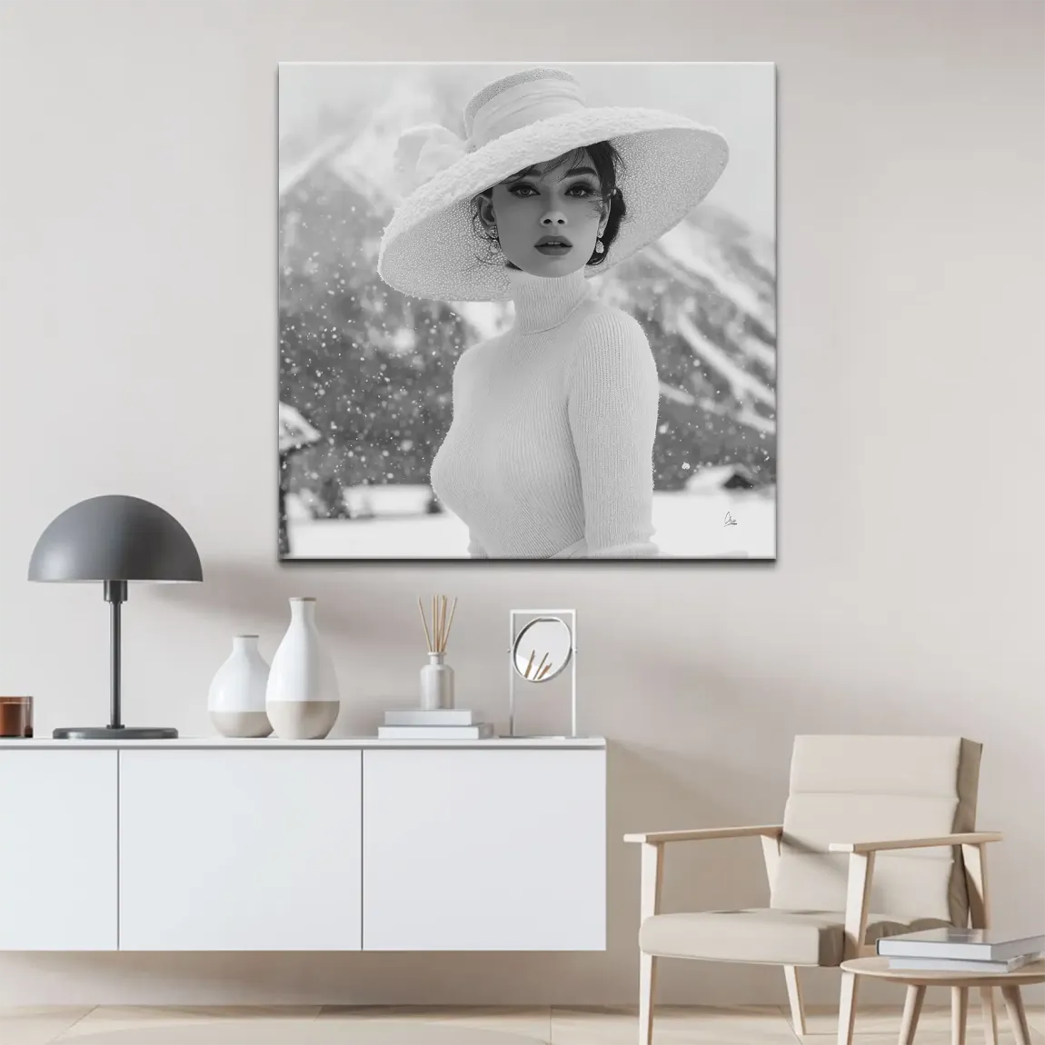 Audrey Hepburn Aspen Portrait Leinwand Bild