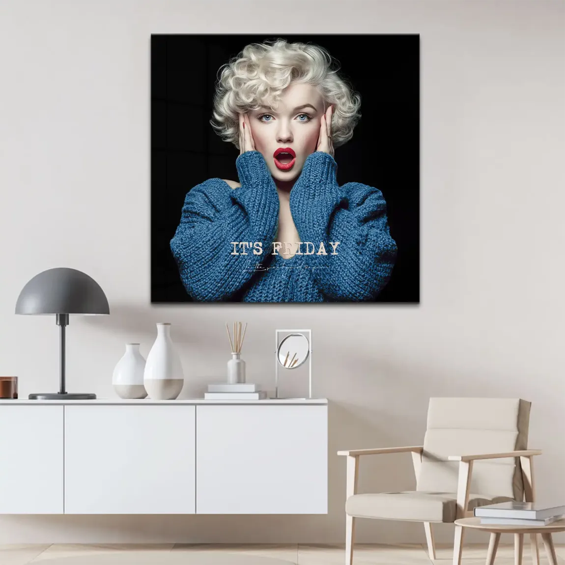 Marilyn Monroe It's Friday Leinwand Bild