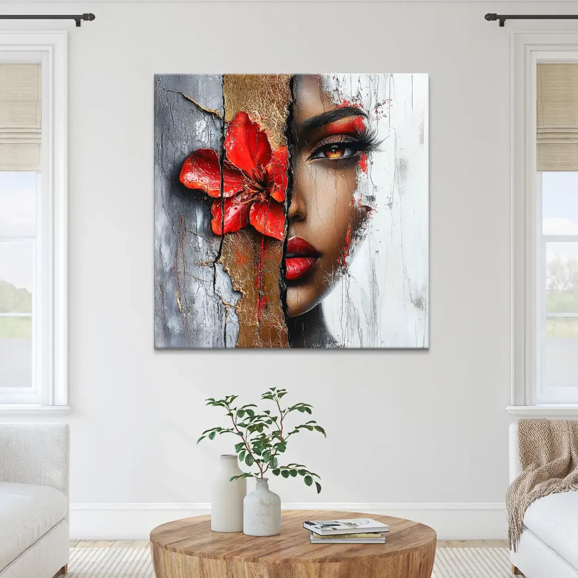 Red Blossom Beauty Leinwand Bild INGALERIE