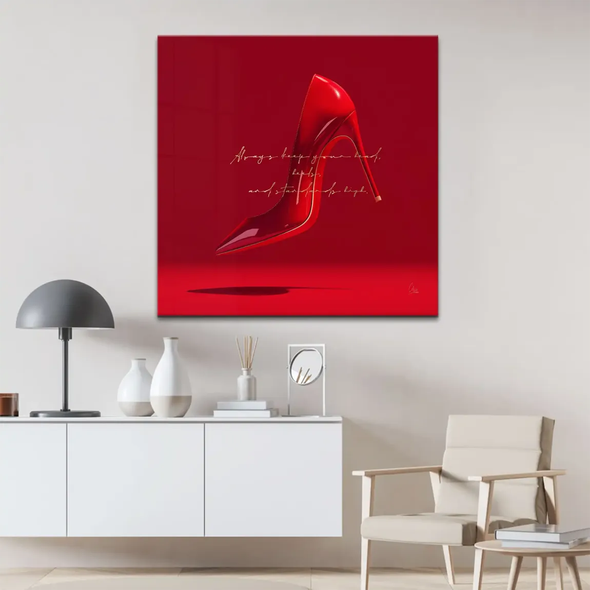 Red Heels Leinwand Bild