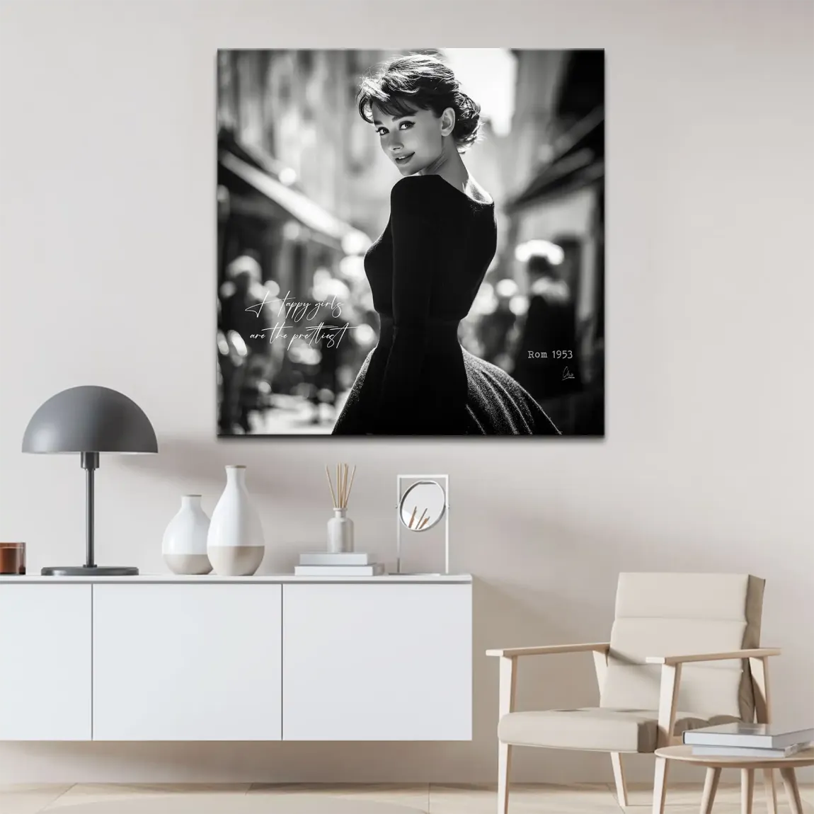 Audrey Hepburn Roma Leinwand Bild