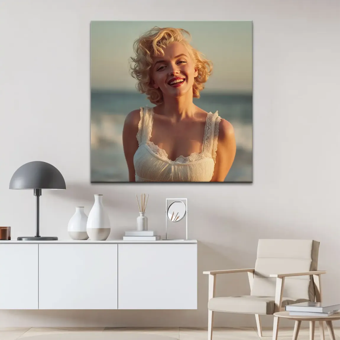 Marilyn Monroe Summer Sun Leinwand Bild