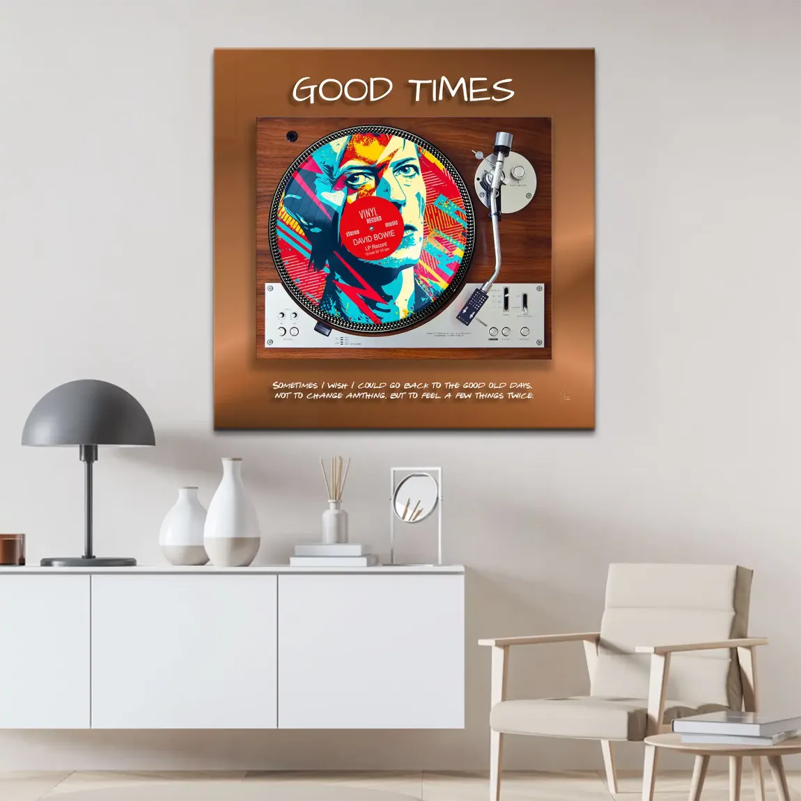 Retro Vibes David Bowie Leinwand Bild