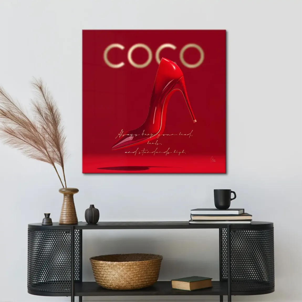 Red Coco Heels Leinwand Bild