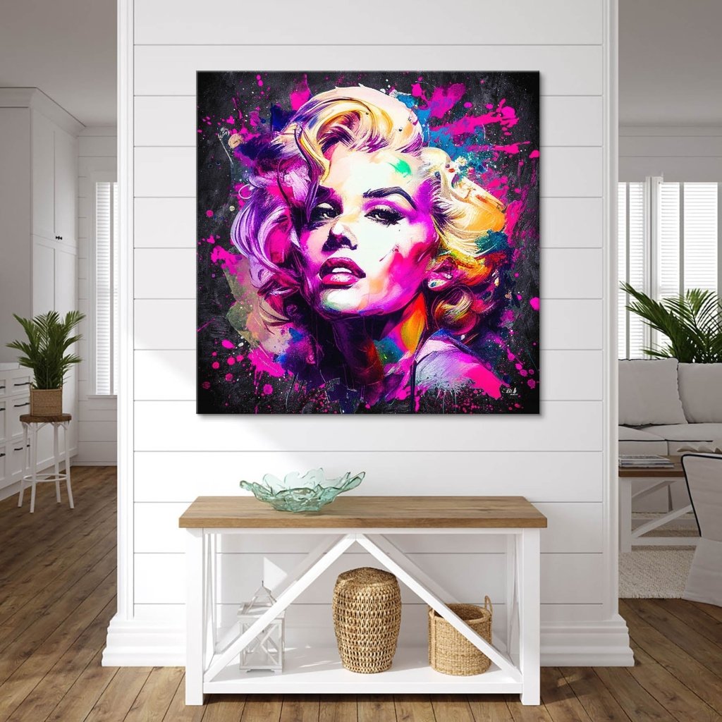 Marilyn Monroe Abstrakt Color Leinwand Bild INGALERIE