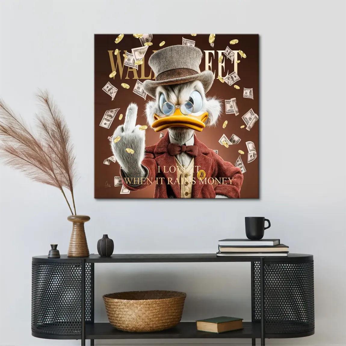 Money Empire Dagobert Duck Leinwand Bild