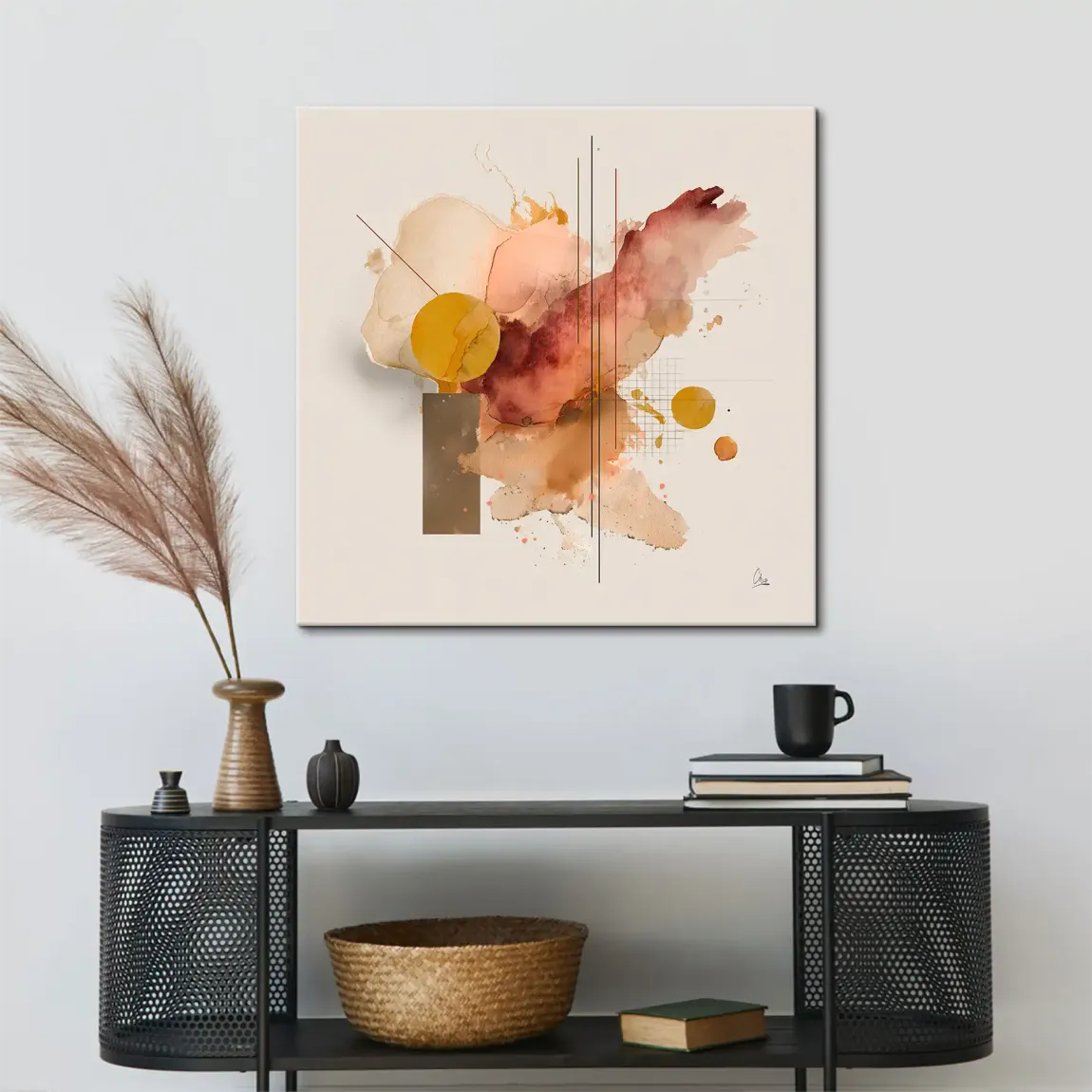 Amber Flow Leinwand Bild