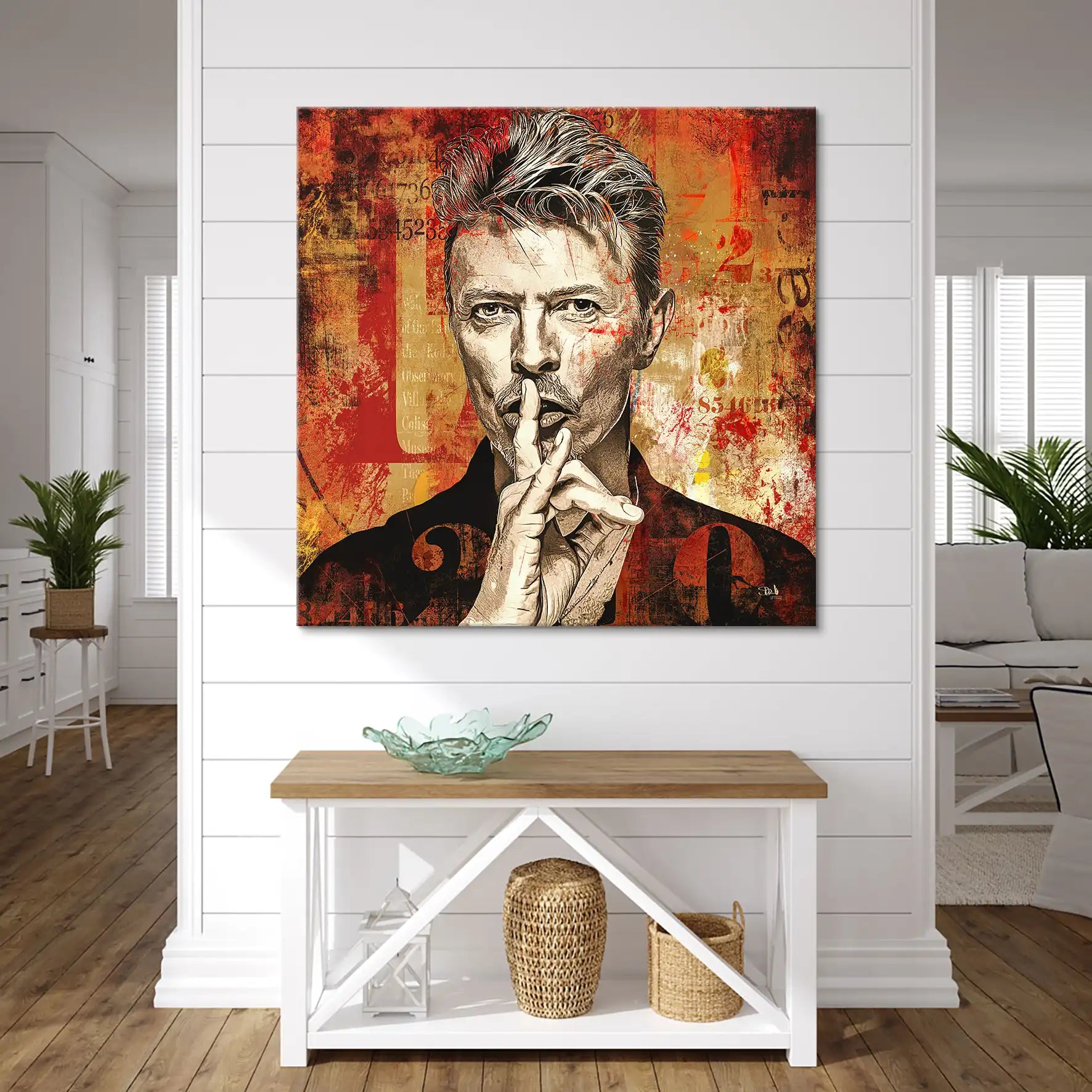 David Bowie Abstrakt Red Style Leinwand Bild INGALERIE