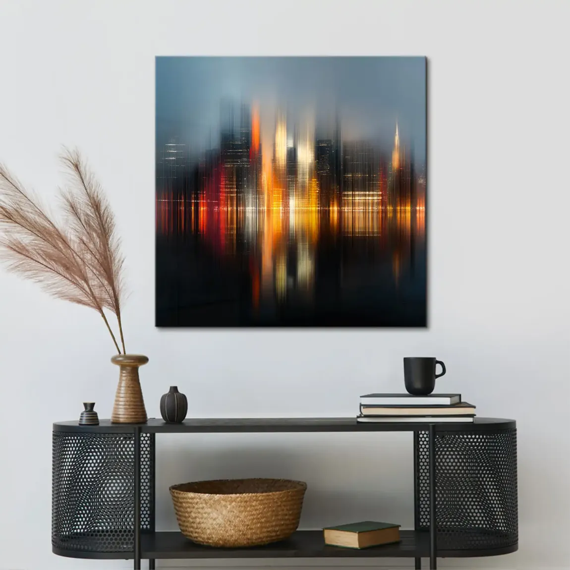 New York abstrakt Lights Leinwand Bild